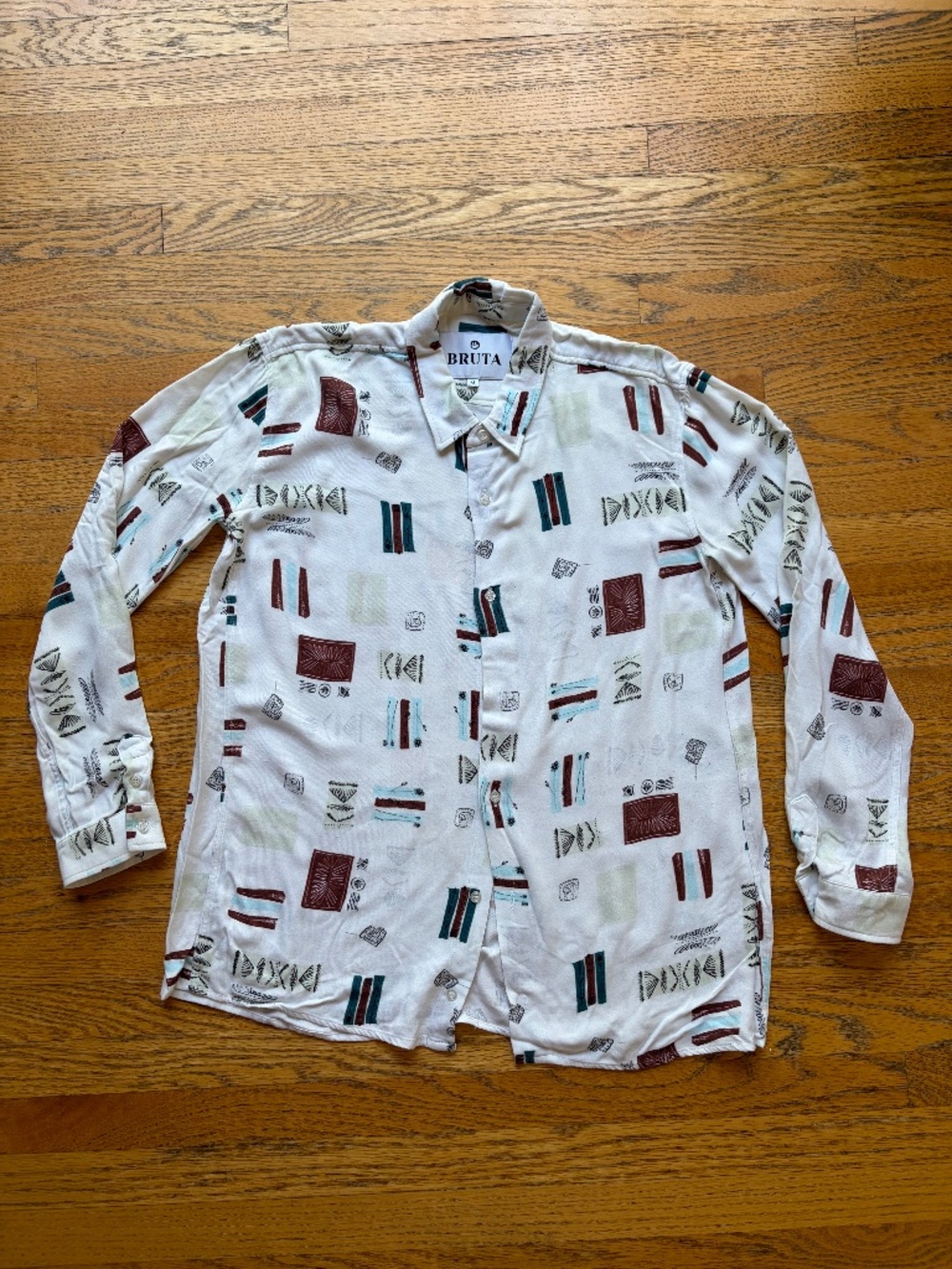 BRUTA - FOLK STYLE PRINTED SHIRT - M